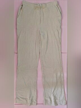 Mango Cotton Wide Leg Pants